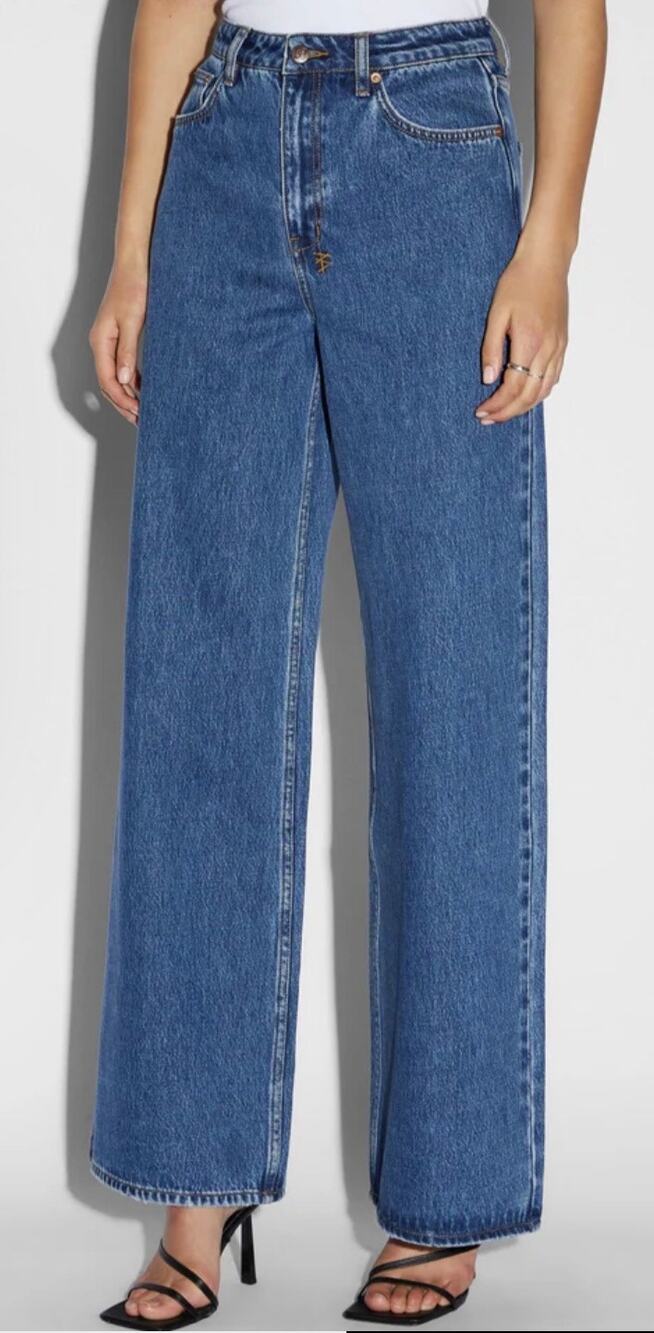 Ksubi Strider Moody Wide leg High Rise Jeans Women's 22 New